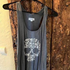 PJ Salvage Grey Skull Tank Like New Size Large